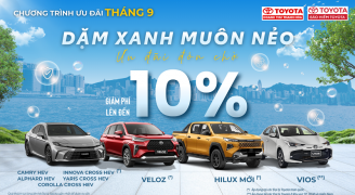 Ưu đãi đặc biệt trong tháng 9 từ Bảo hiểm Toyota
